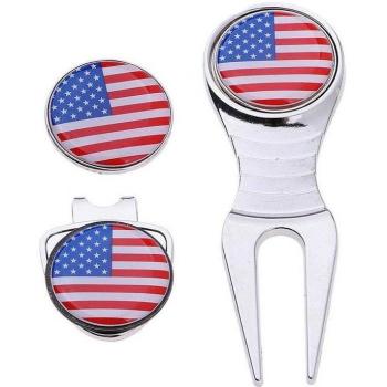 Golf Hat Clip with Ball Marker and Divot Tool