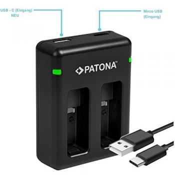 Patona GoPro-Hero-Ladegerät Dual‑USB – Modell AHDBT‑501 / AABAT‑001