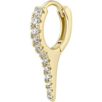 Cierre Auricular Zaba S, plata 925 + acabado oro 18K