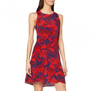 Desigual Vestido Wels, Rojo, Talla 40 (Talla del Fabricante)