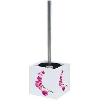 Brosse de WC Lanyu en inox et MDF blanc