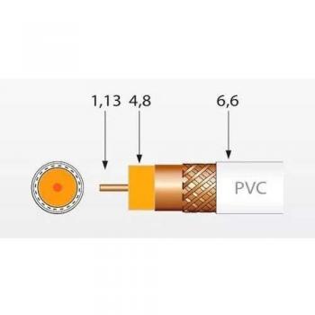 Cable Coaxial Televes T100 PLUS PVC Blanco