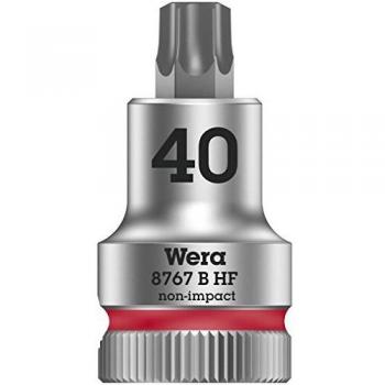 Embout Wera 8767 B Torx HF Zyklop, Rouge, TX 40 x 35 mm