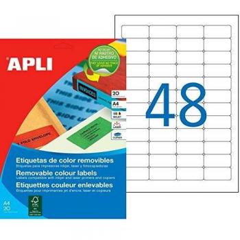 Apli Étiquettes 960 pièces Rouge 45,7 x 21,2 mm