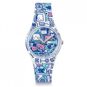 Swatch Unisexuhr B-BOT Break Free SO28Z702, blau