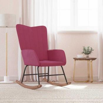 Poltrona Oscillante Prolenta Rosso Vino Velluto