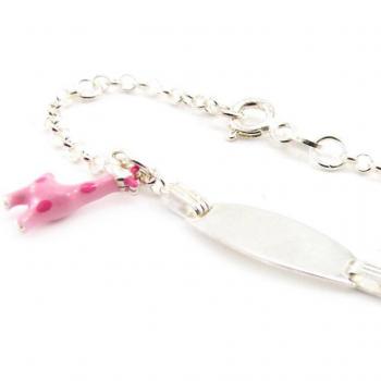 Pulsera Gourmette 'Bambino Girafe' en Plata