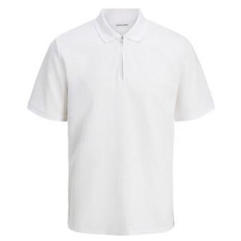 Polo zippé blanc Jack & Jones Austin