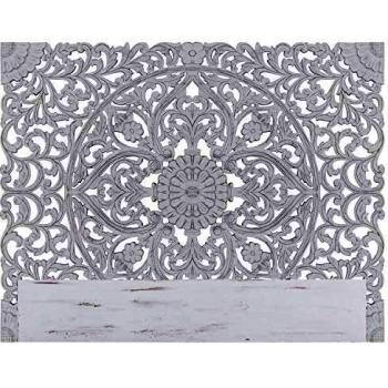 Tête de lit Molly 180cm en bois marron et blanc