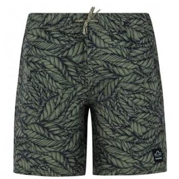 Pantaloncino Mare Protest Flames Verde Unisex