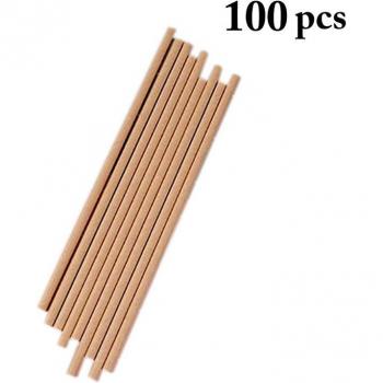 100PCS Natural Paper Straws