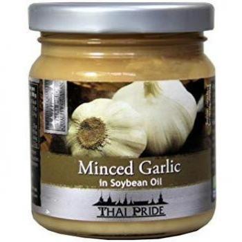 Thai Pride gehackter Knoblauch in Sojabohnenöl, 180 g