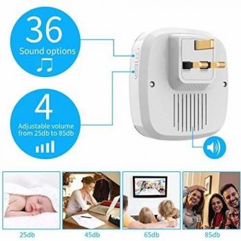 Portable Wireless Doorbell – 4‑Level Volume