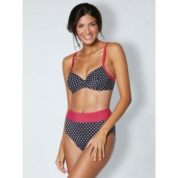 Maillot de bain 2 pièces Confort Noir-Rouge