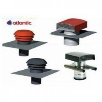 Sortie de toit VMC 125 mm en métal pour ardoise noire