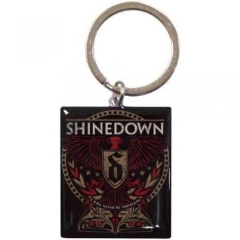 Porte-clés Shinedown Je ne serai jamais sans voix rouge/blanc