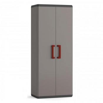 Armadio Portascopa in Resina 3 Ripiani H 166 cm Grigio