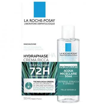 La Roche-posay Hydraphase Ha Crema Ricca 50ml + Acqua Micellare Ultra 50ml 3841 3841