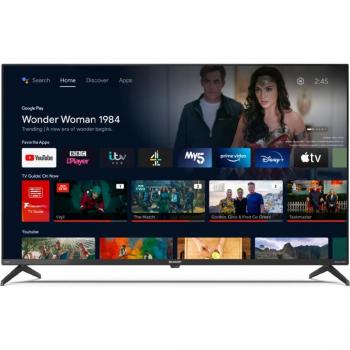 Sharp 55'' Ultra HD 4K Smart TV with Google Assistant and Netflix Button on Remote (Black)