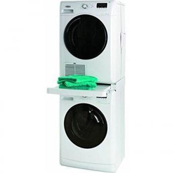 Wpro SKS 100 kit de superposition universel avec tablette pour lave-linge/seche-linge 60 x 60 cm