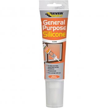 Everbuild White Silicone Sealant, General Purpose, 80ml