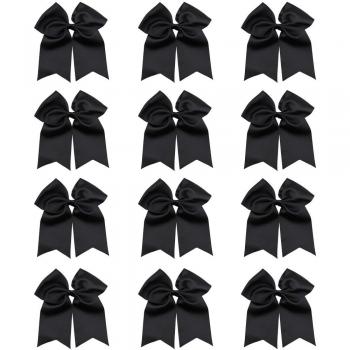 Cheerleader Hair Bows 12 Pcs 7 Big Bows with Clip