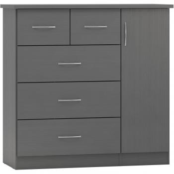 Nevada 5 Drawer Low Wardrobe
