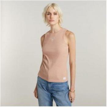 T-Shirt G‑Star senza maniche a retrospalla (Racerback) in tonalità Tan, taglia XS