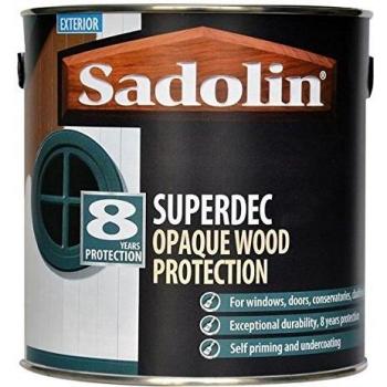 Sadolin Superdec Opaque Wood Protection Super White Gloss 1 Litre