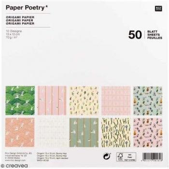 Foglio da Origami Pasqua RICO DESIGN – 50 pezzi 15x15 cm