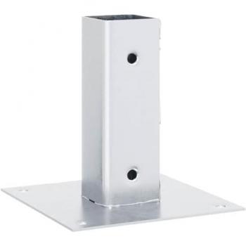 Kit de Bases de Poste Quadradas 12 pcs Prata 46x46 mm