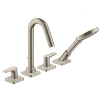 Robinet de baignoire 4 trous Hansgrohe Axor Citterio M – Dév. 135 mm, inox brossé