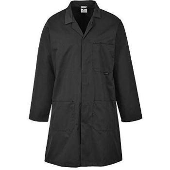 Portwest Standard Lab Coat Black Large
