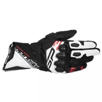 ALPINESTARS SP-3 Gloves, Gants moto de compétition, Noir-Blanc-Rouge Fluo