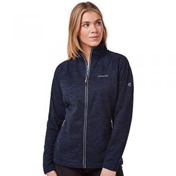 Craghoppers Recycled Full-Zip Fleece Jacket for Women, Stromer, Navy Blue, Size 10