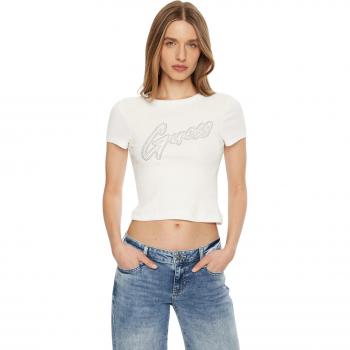 Modello W5RI68 KA0H1: T‑shirt donna Guess bianca Regular Fit