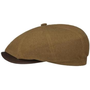 Stetson Women’s Hatteras Waxed Flat Cap – Brown 56 cm