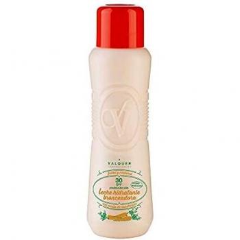 Leche hidratante bronceadora de zanahorias facial y corporal SPF 30