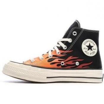 Men’s 4UK Multicolor Black Flame High Top Converse Trainers