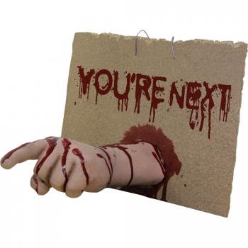 Schild Youre Next – Abziehbare Hand-Module
