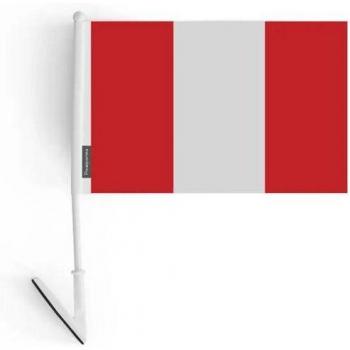 Portable Peruvian Flag Bundle – 10 Adhesive Panels, 14x21 cm Polyester