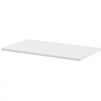 White Pearlstone Rectangular Shower Tray 1600mm x 900mm x 40mm