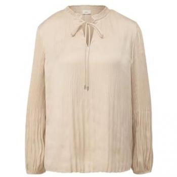 Langarmbluse in Plissée-Design – s.Oliver BLACK LABEL