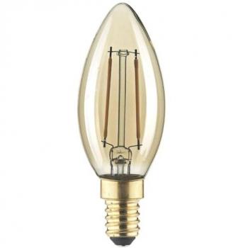 Ampoule Flamme LED E14 2.5W Ambrée 35mm x 97mm