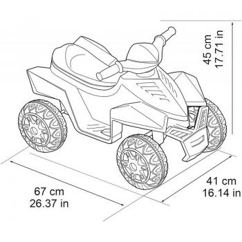 Veicolo Elettrico Polizia di Stato Quad 6V con Luci e Suoni
