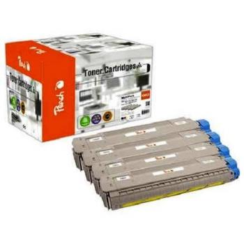 Peach Toner Sparpack für OKI 46471104, 46471103, 46471102, 46471101