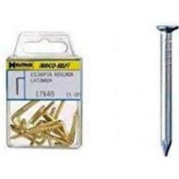 Punta acero cabeza plana zincada 1,50x15 mm. 100 unidades