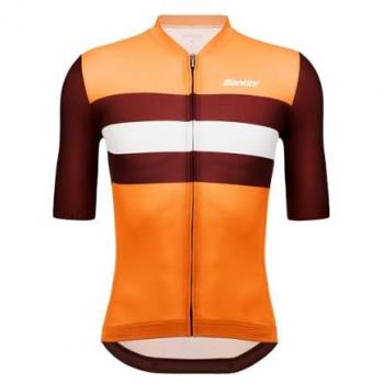 Maillot Santini ECO Sleek Bengal manga corta naranja