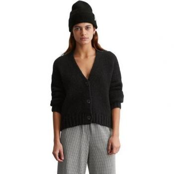 Relaxed Fit V-Neck Cardigan von Marc O'Polo in Schwarz