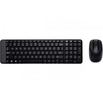 Teclado y mouse Logitech MK220, inalámbricos, USB, negro